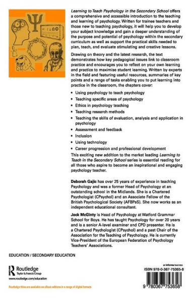 Learning to Teach Psychology in the Secondary School