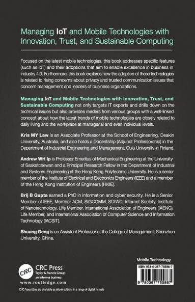 Managing IoT and Mobile Technologies with Innovation Trust and Sustainable Computing