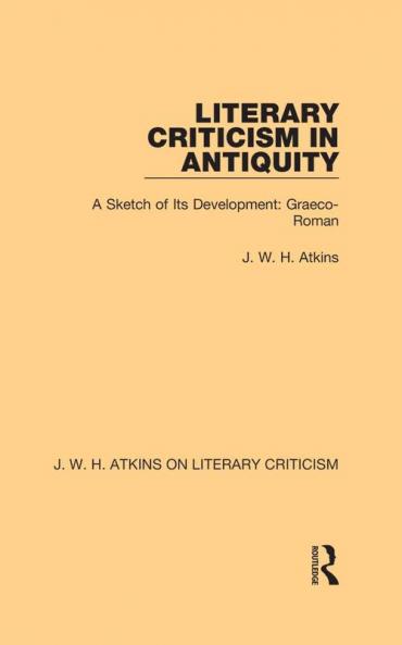 Literary Criticism in Antiquity
