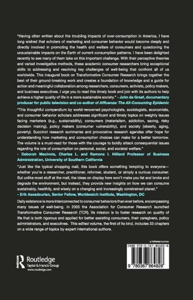 Transformative Consumer Research for Personal and Collective Well-Being