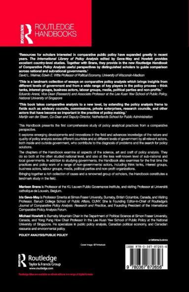 Routledge Handbook of Comparative Policy Analysis