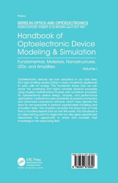Handbook of Optoelectronic Device Modeling and Simulation