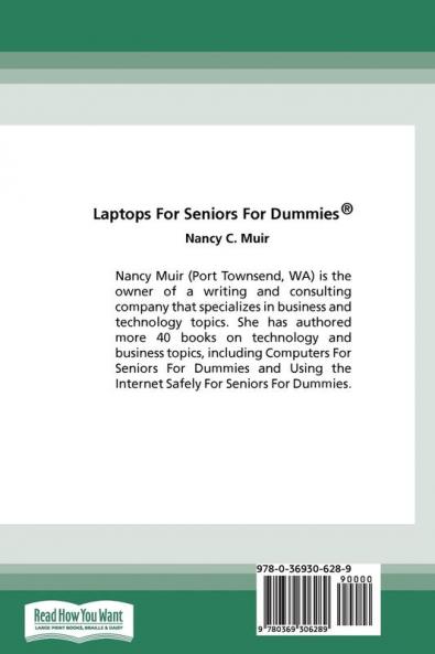 Laptops For Seniors For Dummies 5th Edition (16pt Large Print Edition)