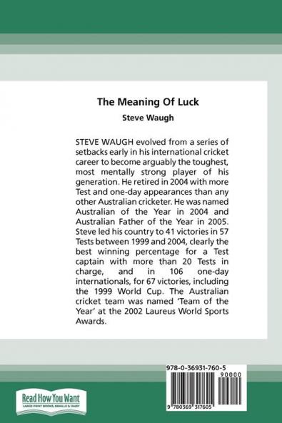 The Meaning of Luck: Stories of Learning Leadership and Love (16pt Large Print Edition)