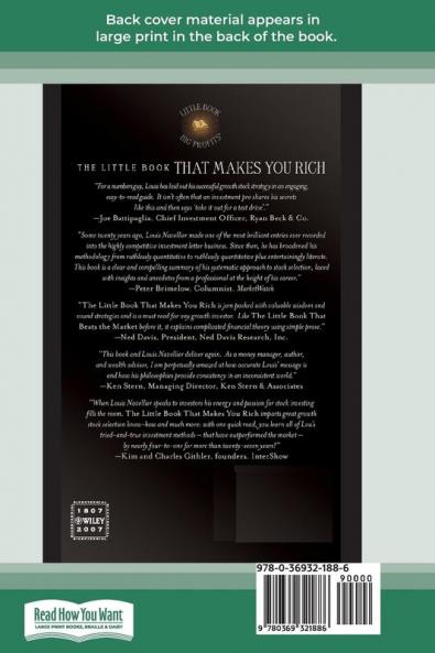 The Little Book That Makes You Rich (16pt Large Print Edition)