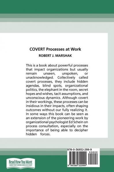 COVERT Processes at Work: Managing the Five Hidden Dimensions of Organizational Change (16pt Large Print Edition)