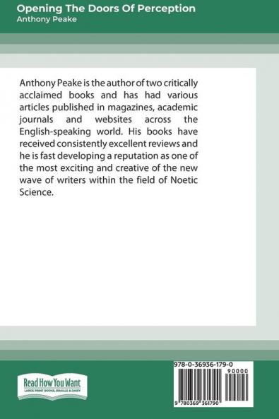 Opening the Doors of Perception