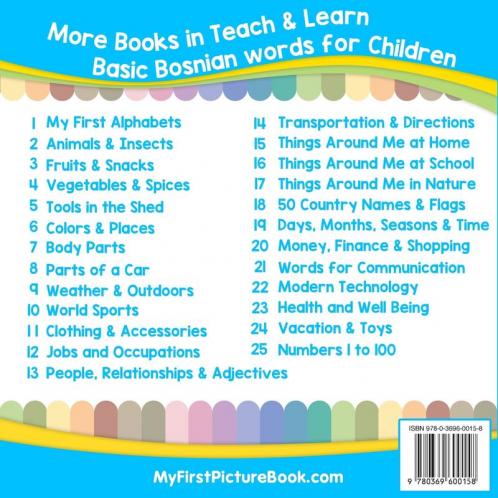 My First Bosnian Alphabets Picture Book with English Translations