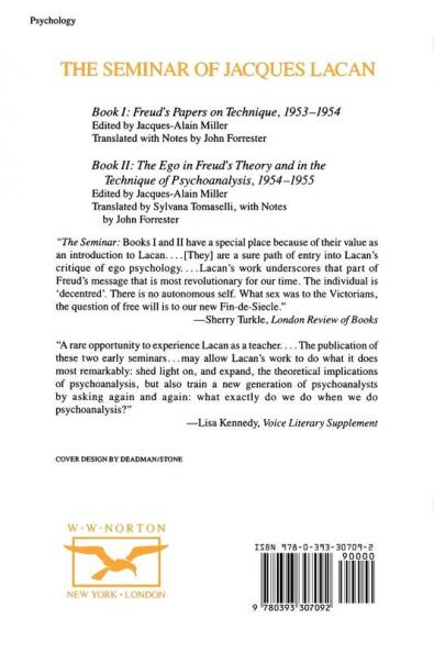 The Ego in Freud's Theory and in the Technique of Psychoanalysis 1954-1955