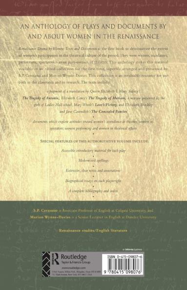 Renaissance Drama by Women: Texts and Documents