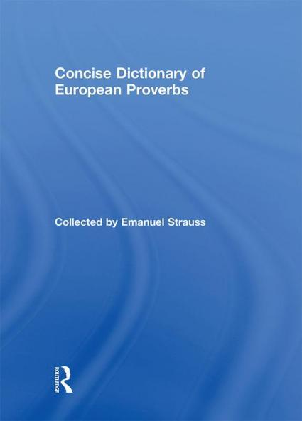 Concise Dictionary of European Proverbs