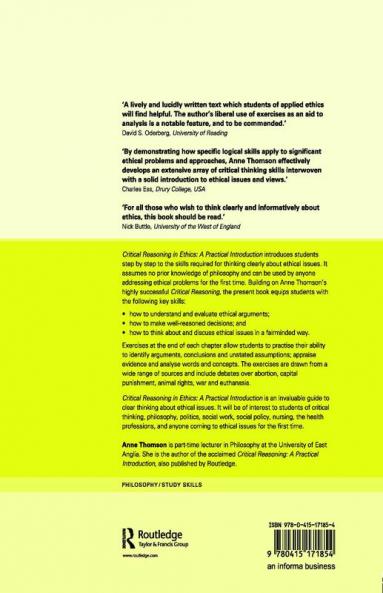 Critical Reasoning in Ethics