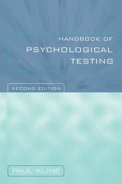 Handbook of Psychological Testing