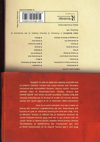 Encyclopedia of Contemporary German Culture