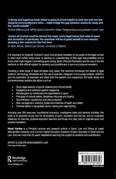 Sport Physical Recreation and the Law