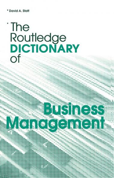 Routledge Dictionary of Business Management