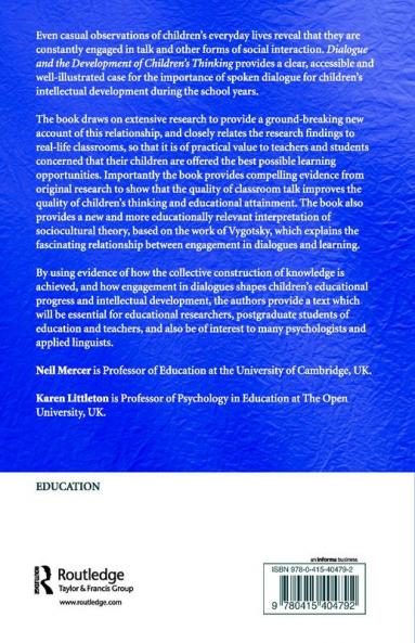 Dialogue and the Development of Children's Thinking