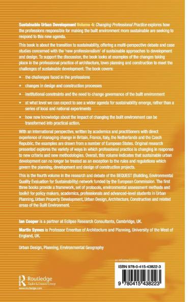 Sustainable Urban Development Volume 4
