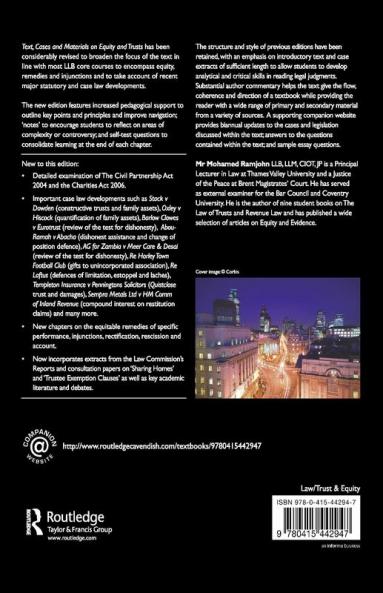 Text Cases and Materials on Equity and Trusts