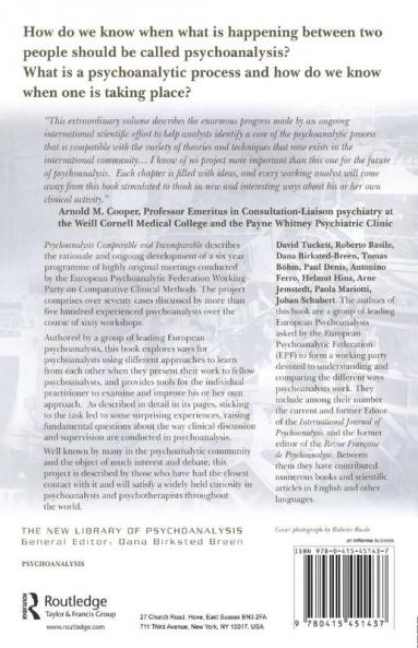 Psychoanalysis Comparable and Incomparable