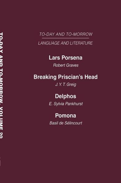 Today and Tomorrow Volume 20 Language and Literature