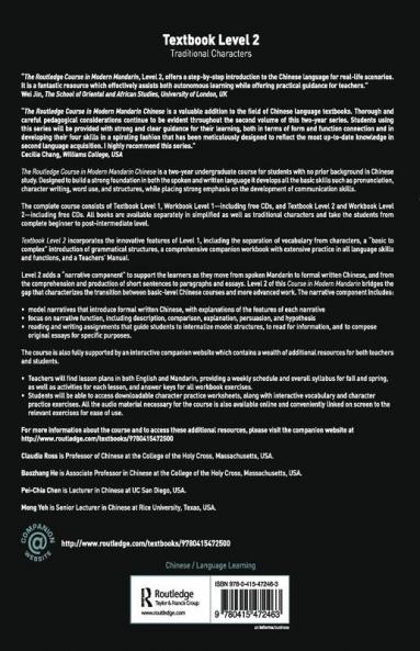 Routledge Course in Modern Mandarin Chinese Level 2 Traditional
