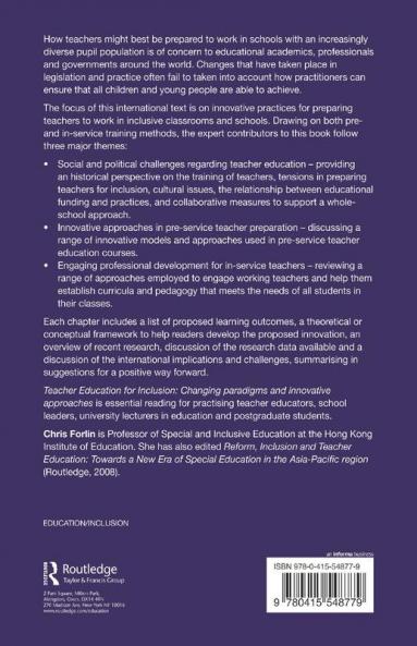 Teacher Education for Inclusion