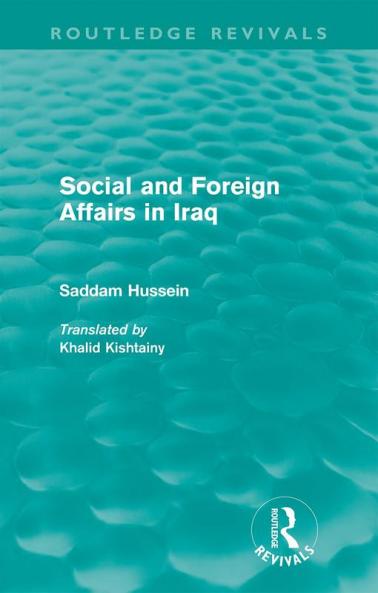 Social and Foreign Affairs in Iraq (Routledge Revivals)