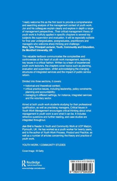 Critical Issues in Youth Work Management