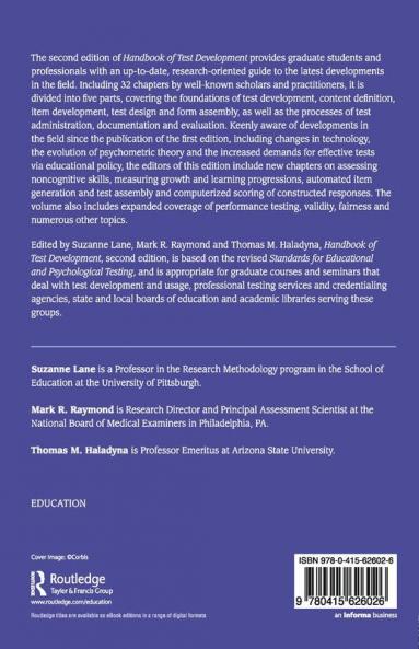 Handbook of Test Development