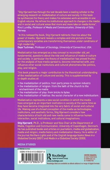 Mediatization of Culture and Society