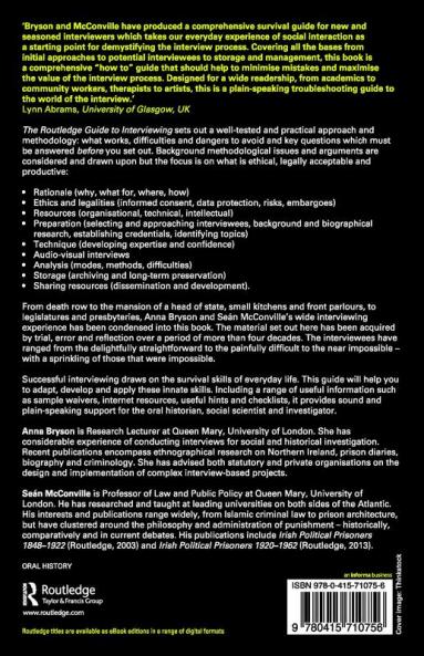 Routledge Guide to Interviewing