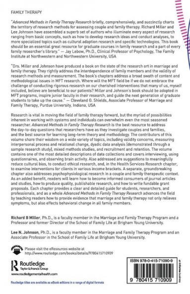 Advanced Methods in Family Therapy Research