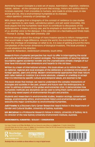 Rethinking Invasion Ecologies from the Environmental Humanities