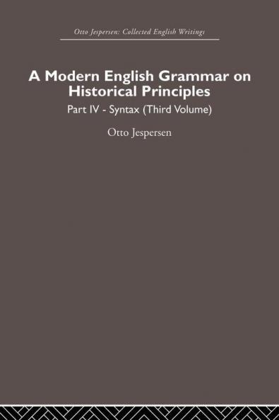Modern English Grammar on Historical Principles