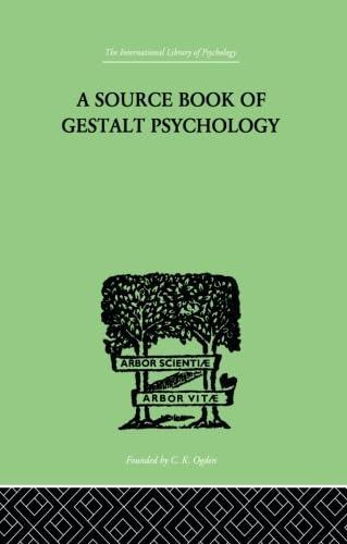 Source Book Of Gestalt Psychology