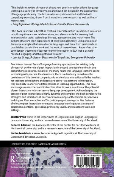 Peer Interaction and Second Language Learning