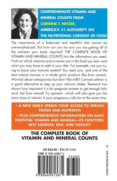The Complete Book of Vitamin and Mineral Counts