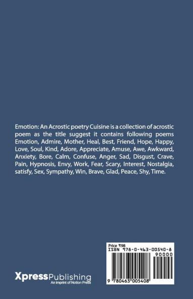 Emotion : An Acrostic poetry Cuisine