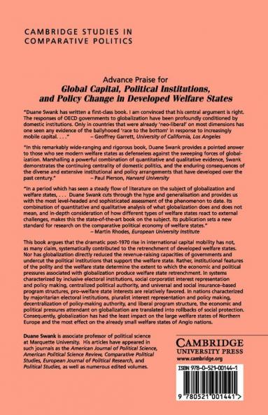 Global Capital Political Institutions and Policy Change in Developed Welfare States
