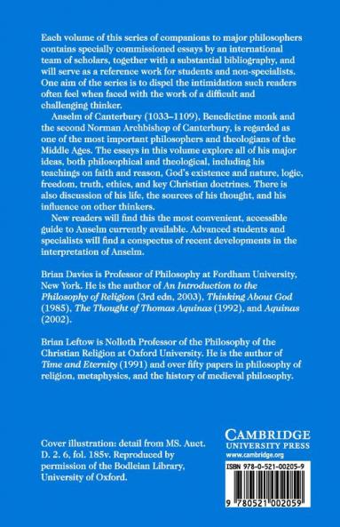 The Cambridge Companion to Anselm