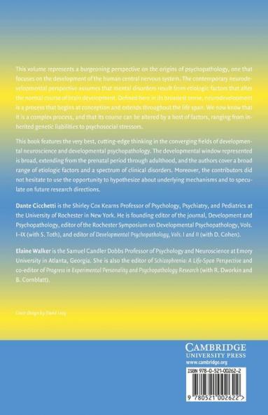Neurodevelopmental Mechanisms in             Psychopathology