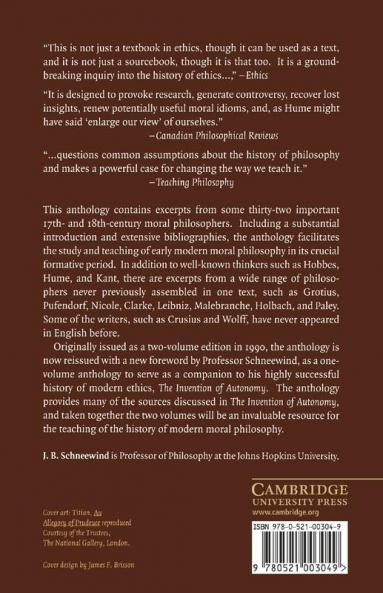 Moral Philosophy from Montaigne to Kant