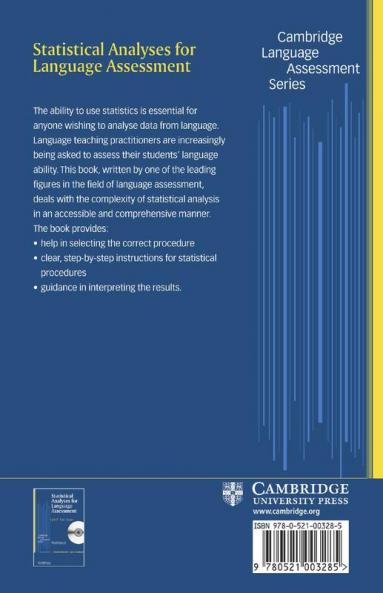 Statistical Analyses for Language Assessment