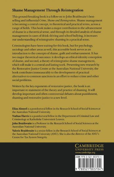 Shame Management Through Reintegration