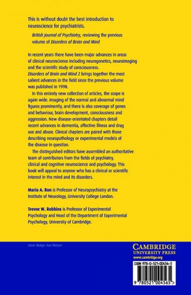 Disorders of Brain and Mind