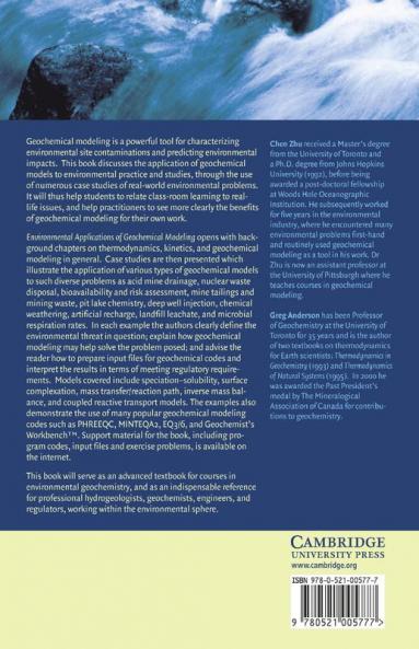 Environmental Applications of Geochemical Modeling
