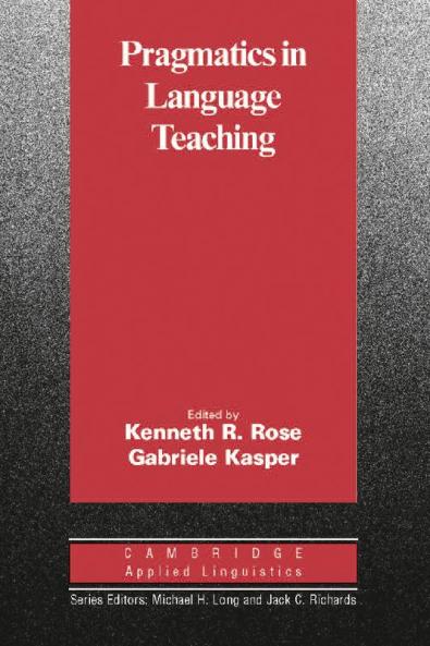 Pragmatics in Language Teaching