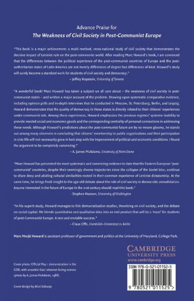The Weakness of Civil Society in Post-Communist Europe
