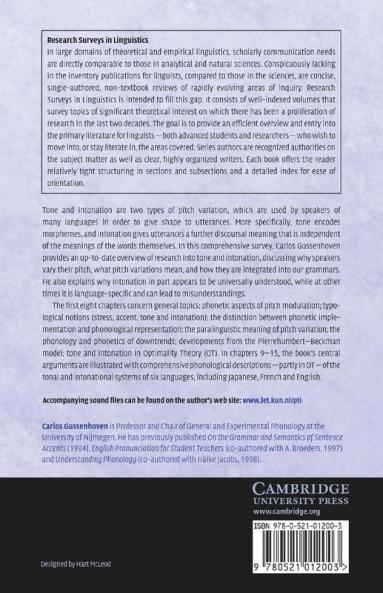 The Phonology of Tone and Intonation